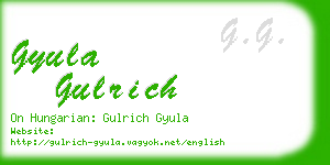 gyula gulrich business card